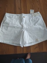 a.n.a. Size 14 White Mid Rise Twill Shorts - £23.36 GBP