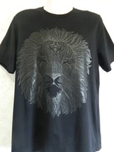 Black Bella Canvas Tee Shirt with Graphic Foil Lion Head on Front HV Siz... - $19.68