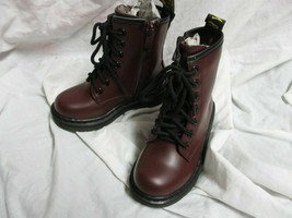 Dream Pair Fight-1K Girls Leather Lace Up Heeled Boots 7&quot;Tall Size(9) C-Burgundy - £32.04 GBP