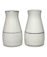 Beautiful Noritake RANIER #6909 Salt &amp; Pepper Set Floral Platinum Made i... - $110.20 CAD