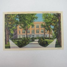 Vintage 1933 Postcard High School Building Greenville Ohio Curt Teich UNPOSTED - $5.99