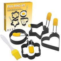 4pcs Egg Rings Stainless Steel Egg Shaper Molds Non Stick Breakfast Tool - £19.20 GBP