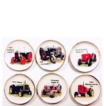 DOLLHOUSE 6 Plates w Antique Farm Tractors CDD633 By Barb Wall Art Miniature - £24.40 GBP