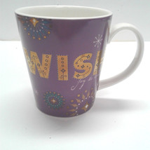 Starbucks Holiday 2006 Purple Wish Joy to the World Christmas Coffee Mug 14 oz - £11.76 GBP