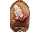 Praying Hands Holy Water Font 6&quot; Resin Catholic Home Gift - £15.97 GBP