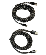2x 10 Foot Charger Cable For iPhone 11/X/8/7/SE Nylon Braided 10 Feet 10... - $18.50 CAD