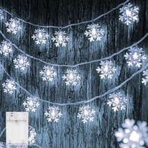 Battery Operated Christmas Lights 50 LED String Fairy Decoration 25ft Pa... - $21.90