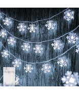 Battery Operated Christmas Lights 50 LED String Fairy Decoration 25ft Pa... - £17.22 GBP