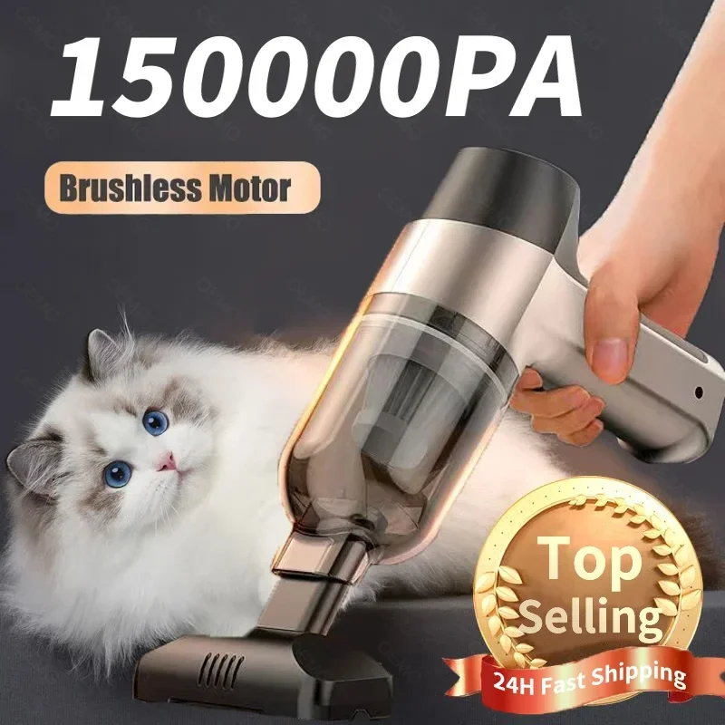 150000PA Powerful Wireless Car Vacuum Cleaner Mini Portable Handheld for Home - £20.79 GBP+