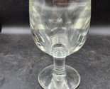 Vintage Clear Glass Thumbprint Goblet Schooner Thick HEAVY Glass - Thick... - $12.84