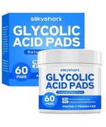 SilkyShark Glycolic Acid Resurfacing Pads 60 Count 10% Ultra Pure Glycolic Ac... - $22.26