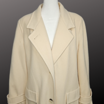 Mackintosh Long Cream Wool Coat Ladies Style 2108 Size 12 image 3