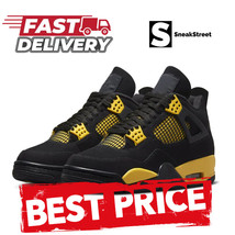 Sneakers Jumpman Basketball 4, 4s - Thunder Yellow/Black (SneakStreet) - $89.00