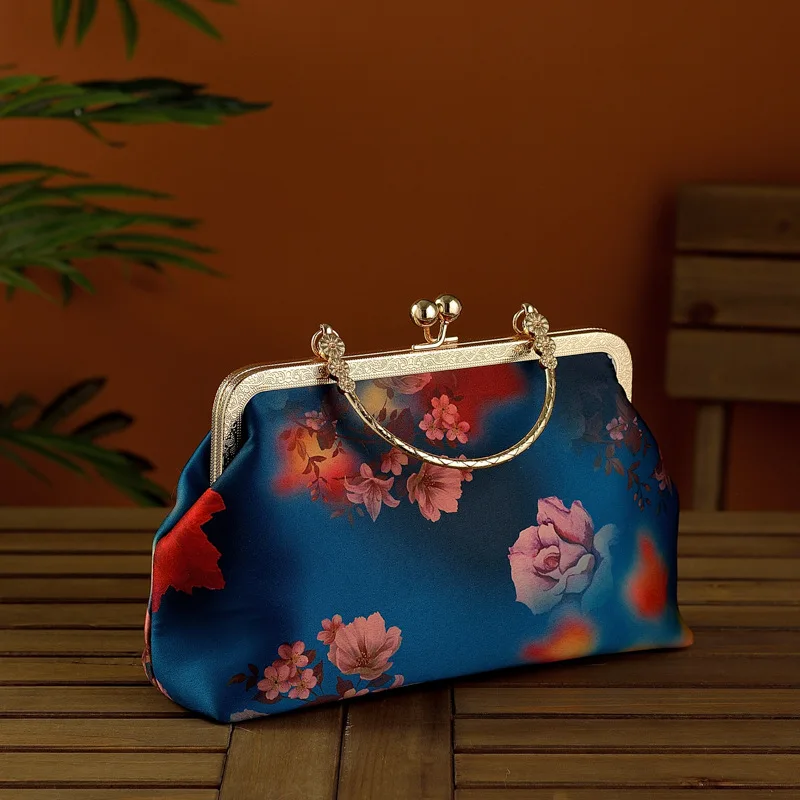 Vintage  Printed Banquet Bag Female Elegant Party Cheongsam Handbag Unique Desig - £73.51 GBP