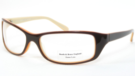 Booth &amp; Bruce England 854 Chocolate Brown /ORANGE Eyeglasses Glasses Frame - £44.68 GBP