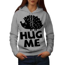 Wellcoda Hug Me Hedgehog Fun Womens Hoodie, Humor Casual Hooded Sweatshirt - £28.39 GBP