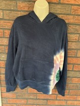 Wild Fox Tie Dye Hoodie Medium Peri Shibori Pullover Sweatshirt Pocket T... - £13.51 GBP
