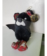 Vintage Plush Stuffed Toy Plushie Halloween Vampire Bat  - £17.18 GBP