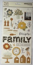 Simple Stories Hearth &amp; Home Chipboard Stickers NIP 6 x 13 - $4.00
