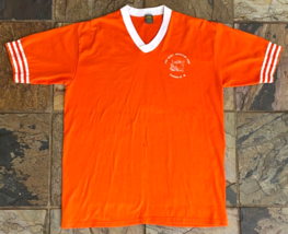 Cub Scout Adventure Camp Summer 86&#39; T Shirt-XL -Orange-Striped Sleeves-V... - $92.57