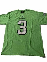 NFL Team Apparel Seattle Seahawks Shirt Russell Wilson Size Large Cotton Tee - £9.44 GBP