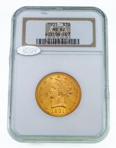 1901 Gold Liberty Eagle Graded by NGC as MS-62 - $3,689.31