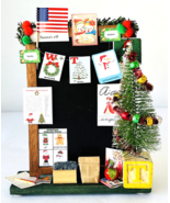 Miniature Christmas Display School Classroom Blackboard Decorations Tree... - £33.99 GBP
