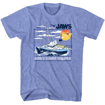 Jaws Amity Island Regatta Men&#39;s T Shirt Yacht Sailing Boat Shark Attack - £19.58 GBP+