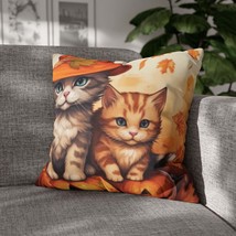 Kitty Cat Kittens Halloween - Cute Furries on Pumpkin - Festive Feline D... - $33.40+