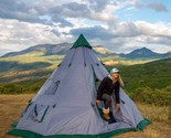 Winterial 6-7 Person Teepee Tent - 12&#39; X 12&#39; Family 4-Season Camping Yurt - $194.99