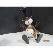 Pier 1 Imports Metal Snowman Tea Light Candle Holder Red Scarf Hat - $222.13 MXN