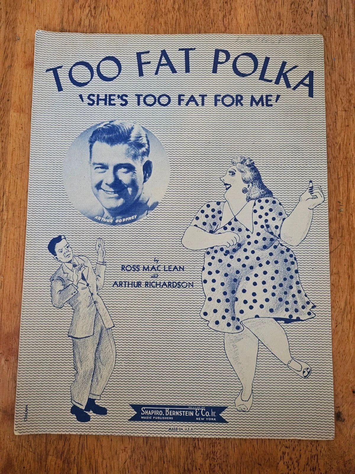 Too Fat Polka (She&#39;s Too Fat For Me) - sheet music - $6.00
