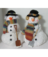 Russ Berrie Stuffed Snowman SNOWBALL 10&quot; Winter Christmas Holiday Decora... - $612.53 MXN