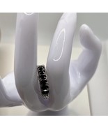 Thai Black Spinel Pure Stainless Steel Band Ring Size 7 - $423.54 MXN