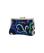 Vera Bradley Kiss Lock Coin Purse Mosaic Change Pouch Holder Blues Greens - £11.44 GBP