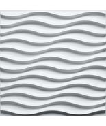 Dundee Deco 3D Wall Panels - Modern Wave Paintable White PVC Wall Paneling for I - $7.83 - $68.59