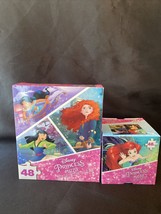Set of 2 New Disney Princesses 48 Piece Puzzles New - $9.49