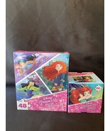 Set of 2 New Disney Princesses 48 Piece Puzzles New - £7.44 GBP