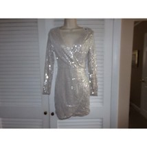 Gorgeous CBR silver lame cocktail/prom dress M NWT tulip hem - £14.42 GBP