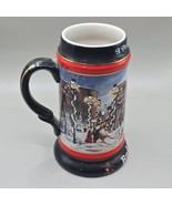 1992 Budweiser Holiday Beer Stein A PERFECT CHRISTMAS Ceramarte Clydesdales - $332.30 MXN