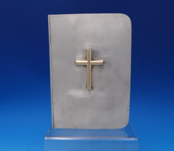 Allan Adler Sterling Silver Bible Cover Hinged Binding w/ 3-D Gilt Cross (#7382) - £1,019.40 GBP