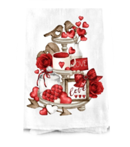 Romantic Love Birds Valentine`s Day 100% Cotton Kitchen Hand Drying Dish... - $11.83