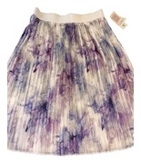 NWT LuLaRoe 2.0 Large White Purple Blue Pink Tie Dye Jill Accordion Skirt - $41.57