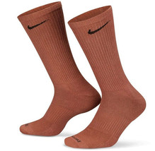 Discontinued Nike Everyday Plus Cushion Crew Socks Brown Bronze Black Mens 6-8 - $16.82