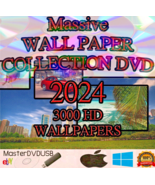 MASSIVE WALL PAPER DVD 2024 &quot;3000&quot; HIGH DEF JPEG Photos, Art Work, ALL B... - $14.79 CAD