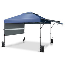10 x 17.6 Feet Outdoor Instant Pop-up Canopy Tent with Dual Half Awnings-Blue -  - $4,594.01 MXN
