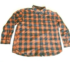 Duluth Trading Men&#39;s Flannel Shirt 2XL Plaid Red Button Down Hunting Long Sleeve - £25.84 GBP