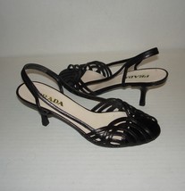 PRADA Women&#39;s Italian Black Leather Slingback Sandals 35.5 EUR / 5.5 US MINTY! - £106.98 GBP