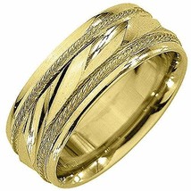 14K Yellow Gold Mens Wedding Band 7mm High Gloss Comfort Fit - £830.93 GBP