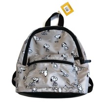 Bioworld Peanuts Snoopy MINI Backpack Gray Multi-Color 11&quot; x 9&quot; - £27.86 GBP